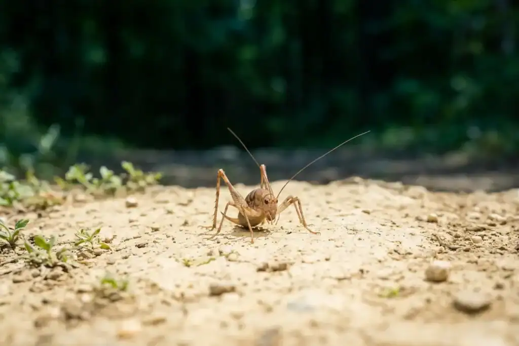 Camel cricket in garden